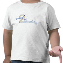 Happy 2nd Birthday Blue T-Shirt