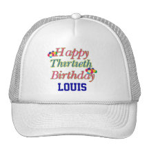Happy 30th Birthday Mesh Hats