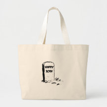 "Happy 30th" Gravestone Canvas Bag