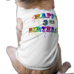 Happy 3rd Birthday Circus Font - Personalise it pet clothing
