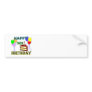 Happy 3rd Birthday with Cake, Balloons and Candle Bumper Stickers