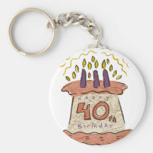 Happy 40th Birthday Gifts Keychains