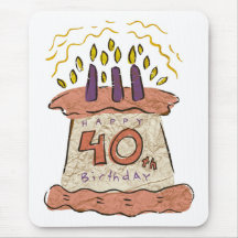 Happy 40th Birthday Gifts Mousepads
