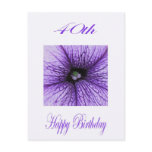 Happy 40th Birthday purple Blossom