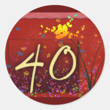 Happy 40th Birthday! Round Sticker