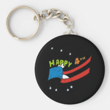Happy 4th key chain