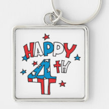 Happy 4th key chains