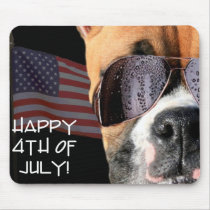 Happy 4th of July Boxer mousepad