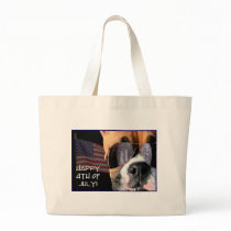 Happy 4th of July Boxer tote bag