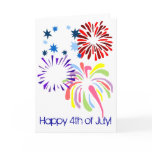 Happy 4th of July  fireworks blank card