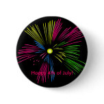 Happy 4th of July! Fireworks Pinback Button