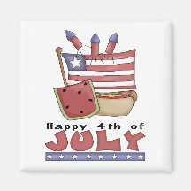 Happy 4th of July Fridge Magnets