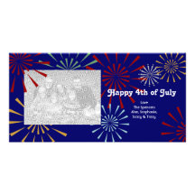 Happy 4th of July Photocards Custom Photo Card