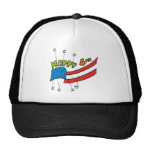 Happy 4th trucker hats