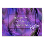 Happy 4th. Wedding Anniversary Cards