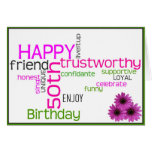Happy 50th Birthday for a Baby Boomer Woman cards
