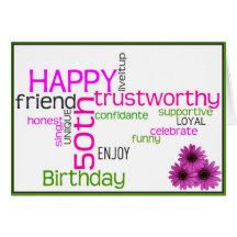 Happy 50th Birthday for a Baby Boomer Woman Greeting Cards