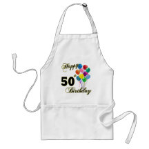 Happy 50th Birthday Gifts and Birthday Apparel Aprons