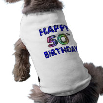 Happy 50th Birthday Gifts and Birthday Apparel Pet Tee