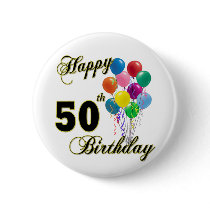 Happy 50th Birthday Gifts and Birthday Apparel Pin