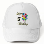 Happy 5th Birthday Baseball Caps and Hats