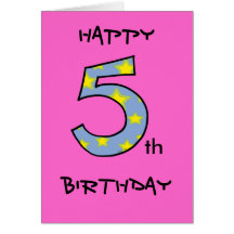 Happy 5th Birthday Card