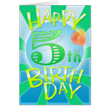 Happy 5th Birthday Cards
