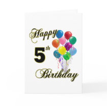 Happy 5th Birthday Cards and Greeting Cards