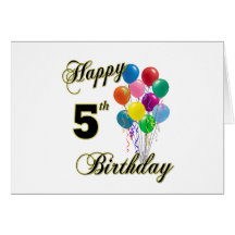 Happy 5th Birthday Cards and Greeting Cards