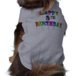 Happy 5th Birthday Gifts - Circus Font pet clothing