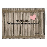 Happy 5th. Wedding Anniversary Card
