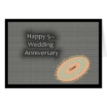 Happy 5th. Wedding Anniversary Greeting Cards
