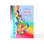 Happy 60th Birthday Balloon Wall cards