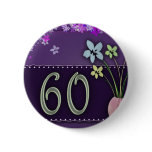 Happy 60th Birthday Pinback Button
