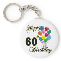 Happy 60th Birthday Gifts and Birthday Apparel Key Chain