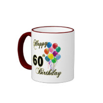 Happy 60th Birthday Gifts and Birthday Apparel Mugs