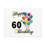 Happy 60th Birthday Gifts and Birthday Apparel Postcard
