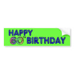 Happy 60th Birthday Gifts in Balloon Font bumper stickers
