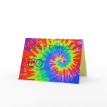 Happy 60th Birthday Groovy Tie-Dye Card