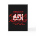 Happy 65th Birthday cards