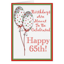 Happy 65th birthday card