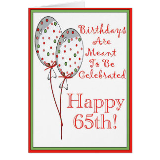 65th Birthday Cards, Photo Card Templates, Invitations & More