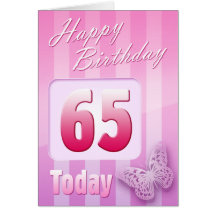 Happy 65th Birthday Grand Mother Great-Aunt Mum Greeting Cards