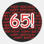 Happy 65th Birthday Sticker
