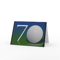 Happy 70th Birthday for golf nut Greeting Cards