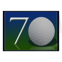 Happy 70th Birthday for golf nut Greeting Cards