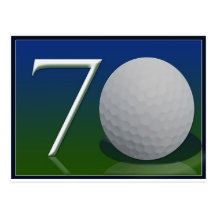 Happy 70th Birthday for golf nut Post Card