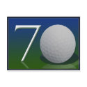Happy 70th Birthday for golf nut postcards