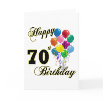 Happy 70th Birthday Gifts and Birthday Apparel Card