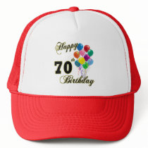 Happy 70th Birthday Gifts and Birthday Apparel Mesh Hat